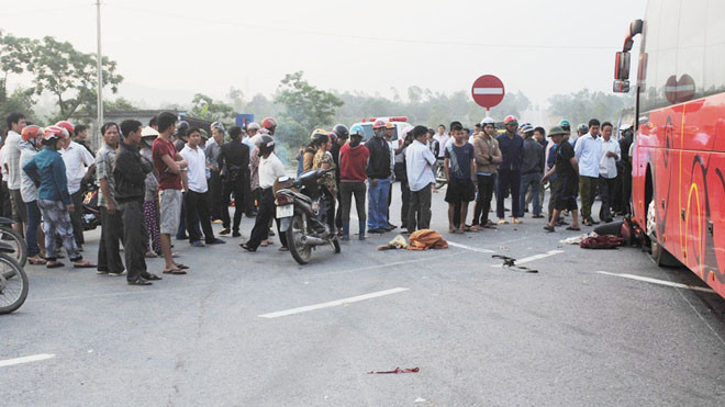 Hiện trường vụ tai nạn.