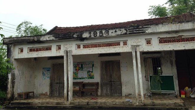 Điểm trường mầm non An Duyệt được cải tạo lại thành lớp học từ đình làng