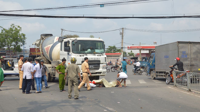 Hiện trường vụ tai nạn.