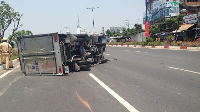 Hiện trường vụ tai nạn.