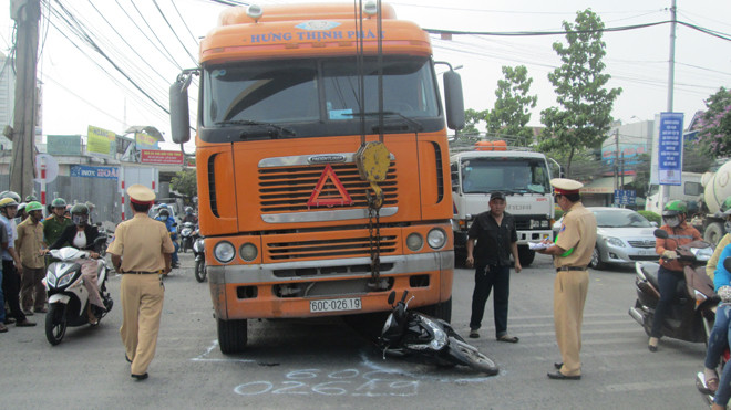 Hiện trường vụ tai nạn.