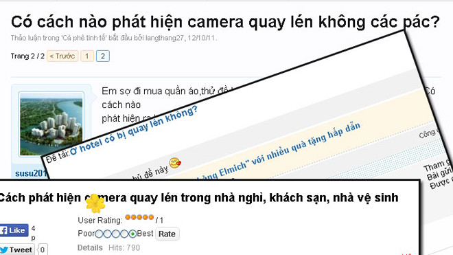 Dân mạng bàn nhau cách ứng phó quay lén