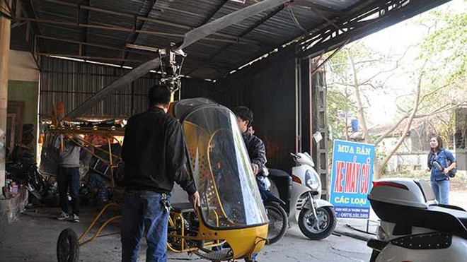 Trực thăng tự chế của thợ sửa xe thử nghiệm thất bại