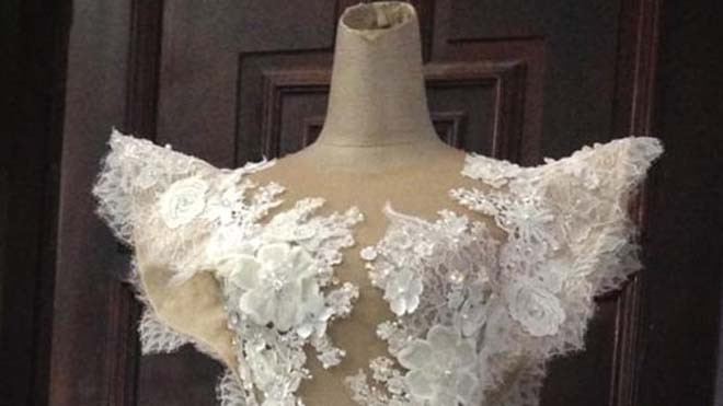 Hé lộ váy cưới 10.000 USD của Ngọc Quyên