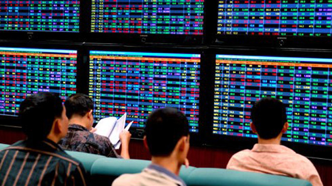 Vn-Index tiến sát 523 điểm sáng 14/1. Ảnh: H.H