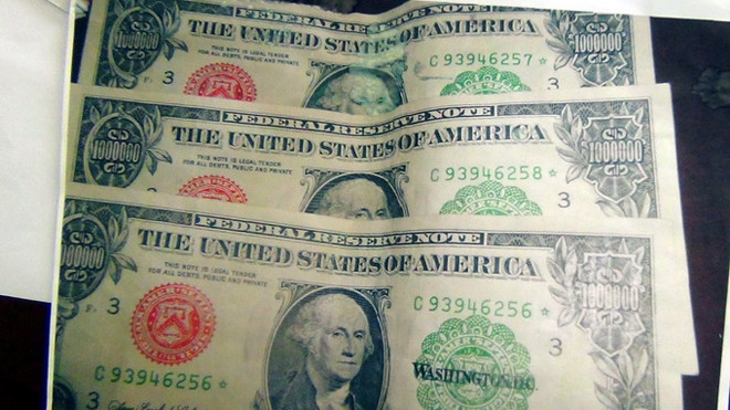Những tờ 1 triệu USD giả