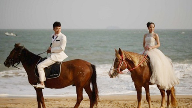 Mốt chụp ảnh cưới xa xỉ của người giàu Trung Quốc