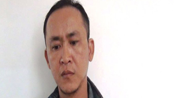 Hung thủ Hà Hồng Đạt khi bị bắt giữ tại cơ quan công an