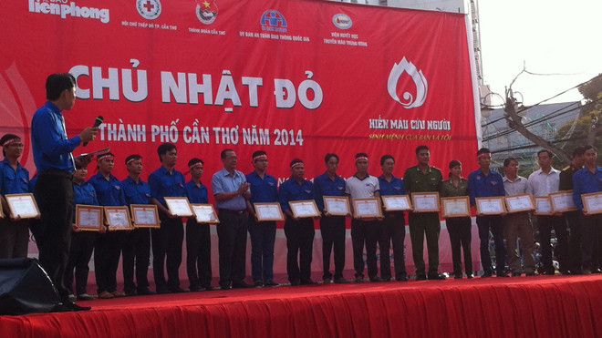 Nhiều điển hình hiến máu nhân đạo được tuyên dương là chiến sỹ Công an TP Cần Thơ