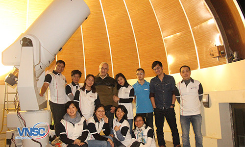 Kính thiên văn tại Đài Thiên văn Hoà Lạc. Ảnh: Trung tâm Vũ Trụ Việt Nam.