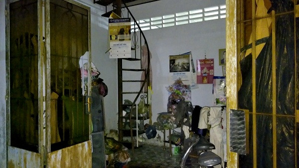 Căn nhà nơi phát hiện thi thể nạn nhân.