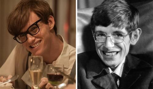 Eddie Redmayne (trái) tiếp xúc với Stephen Hawking nhiều tháng để hiểu về tâm lý của nhân vật anh hóa thân.