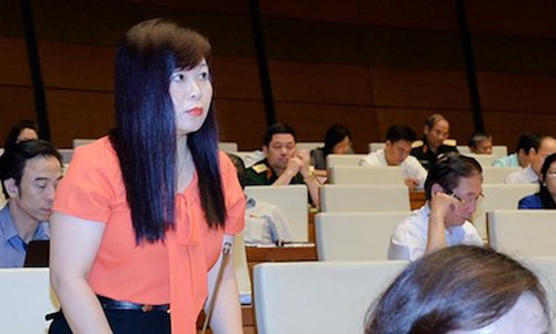 Bà Vũ Thị Như Mai - Uỷ viên thường trực Uỷ ban Tài chính ngân sách, đoàn đại biểu Hà Nội. Ảnh: QH