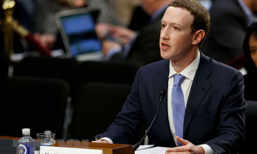 Giám đốc điều hành mạng xã hội Facebook Mark Zuckerberg. (Ảnh: THX/TTXVN)