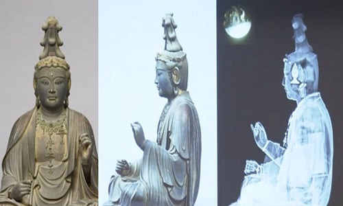 Tượng Văn Thù Bồ Tát ở Bảo tàng Quốc gia Nara. Ảnh: NHK.