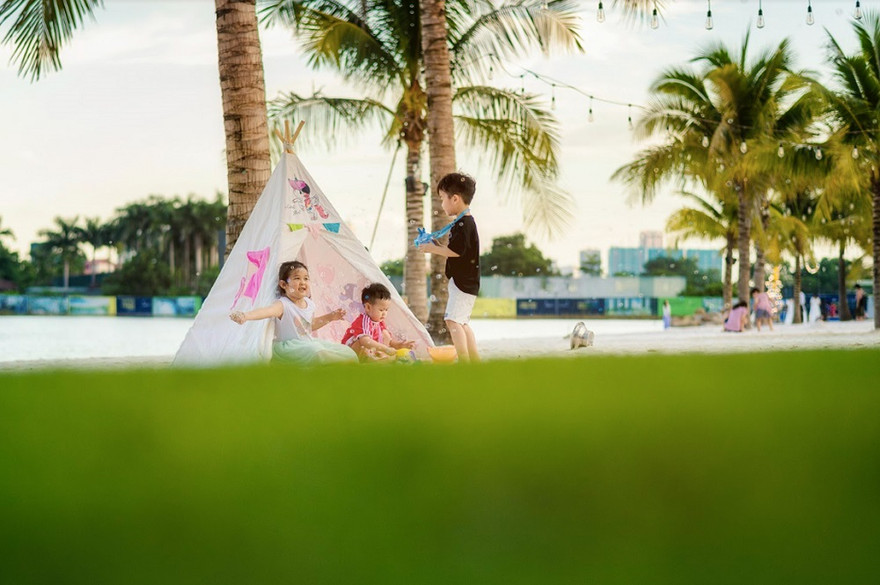 Không gian xanh nơi các bé có thể tự nhiên vui chơi, khám phá