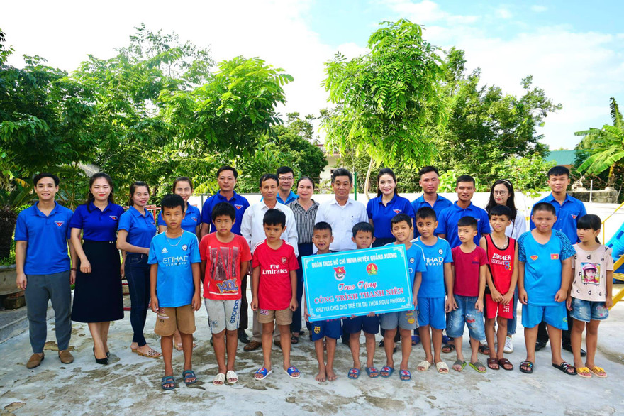 Thanh Hóa: Xây dựng nhiều công trình vui chơi cho trẻ em chào mừng Đại hội Đảng