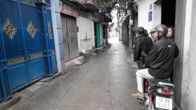 Hiện trường nơi thiếu úy Thắng bị tấn công, cướp xe máy