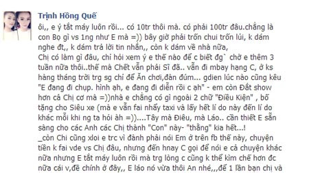 Hồng Quế và Andrea đã cho cả thiên hạ biết được "bộ mặt thật" của nhau bằng màn tố nhau mượn tiền rồi quỵt nợ.