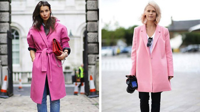 Xu hướng sành điệu với áo khoác hồng