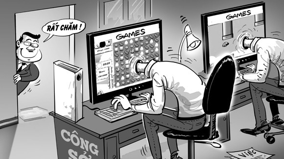Chơi “game” nơi công sở: Lãng phí thời gian và tiền bạc