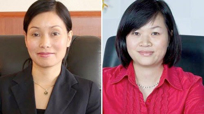 Bà Lê Thị Thu Thủy (bên trái) và bà Dương Thị Mai Hoa.