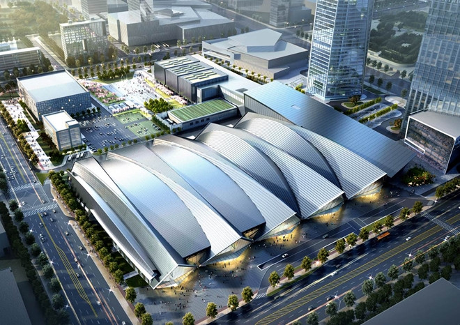 Trung tâm triển lãm quốc tế Songdo Convensia - nơi diễn ra Diễn đàn kinh tế kiều bào toàn cầu lần 1.