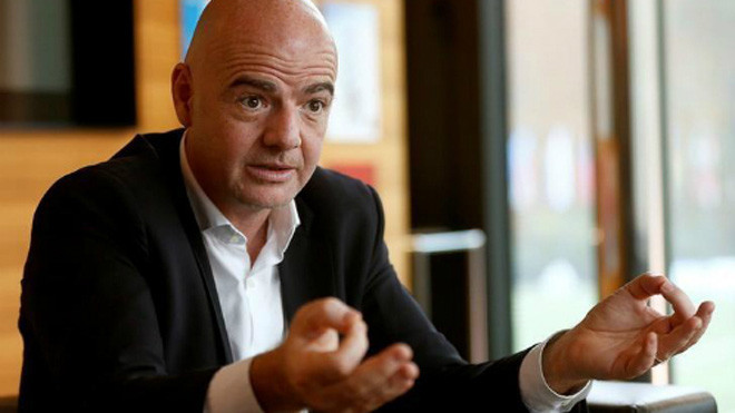 Chủ tịch FIFA Infantino là người khởi xướng kế hoạch World Cup 48 đội. Ảnh: Reuters.