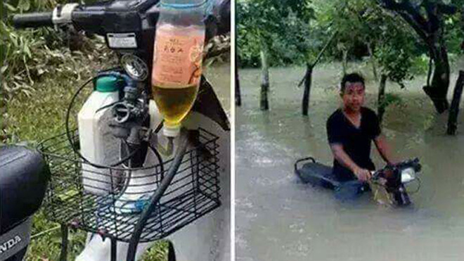 Mẫu xe chế đặc biệt để lội nước