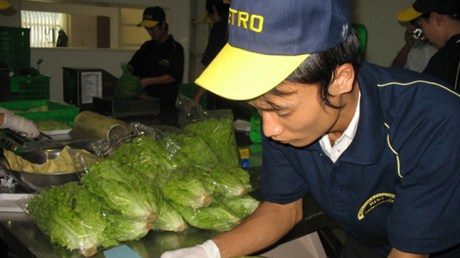 Rau cao cấp Đơn Dương được đưa vào chế biến trong hệ thống METRO