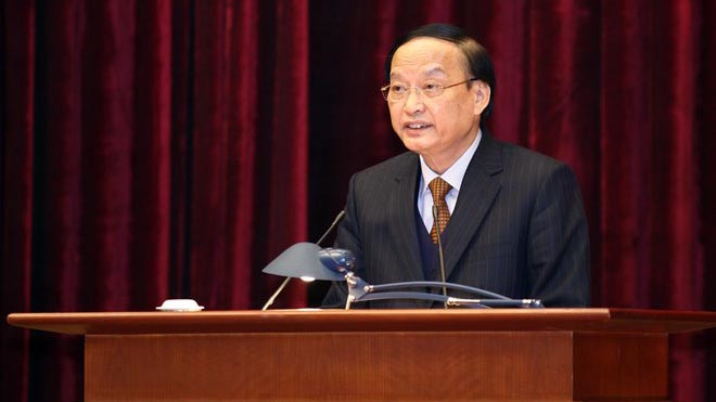 Ông Tô Huy Rứa, Ủy viên Bộ Chính trị, Bí thư Trung ương Đảng, Trưởng ban Tổ chức Trung ương. Ảnh: Doãn Tấn/TTXVN
