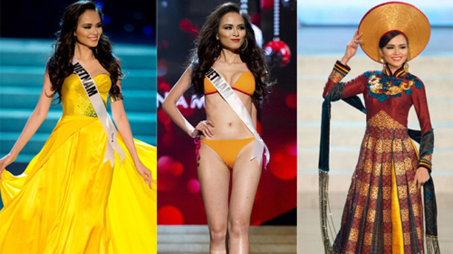 Hình ảnh của Diễm Hương tại Miss Universe 2012.