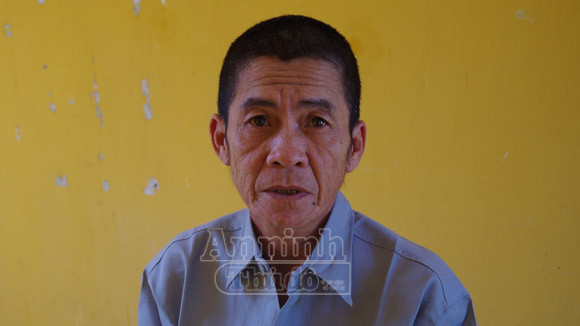 Đối tượng Trần Ngọc Nuôi tại cơ quan công an