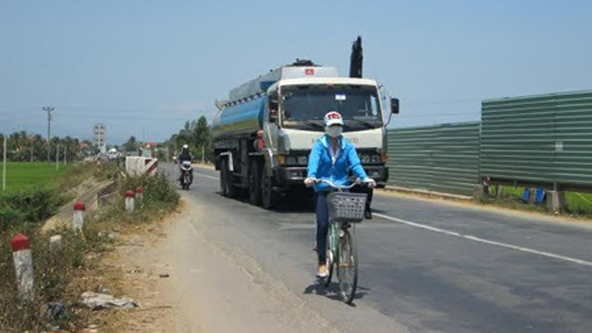 Đoạn đường nơi em Nguyễn Thị Phước bị rạch mông.