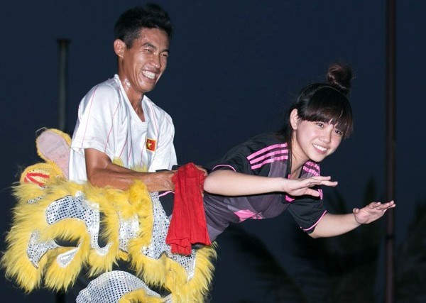 Phương Anh tham gia tập luyện chăm chỉ. Ảnh: Kim Thanh 