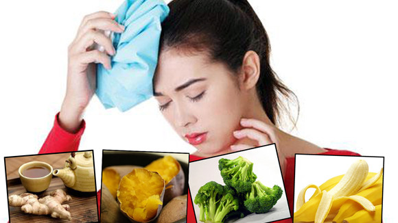 Có rất nhiều thực phẩm hàng ngày giúp làm giảm đau đầu