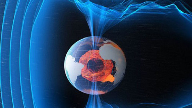 Từ trường Trái Đất đang suy yếu. Ảnh: ESA/ATG Medialab