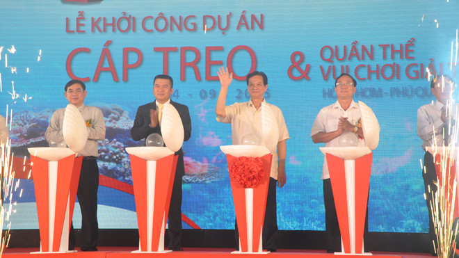 Lễ khởi công dự án cáp treo dài nhất thế giới tại Phú Quốc.