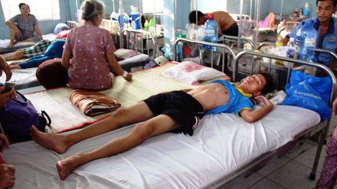 Phát đang điều trị tại bệnh viện. Ảnh: M.T.