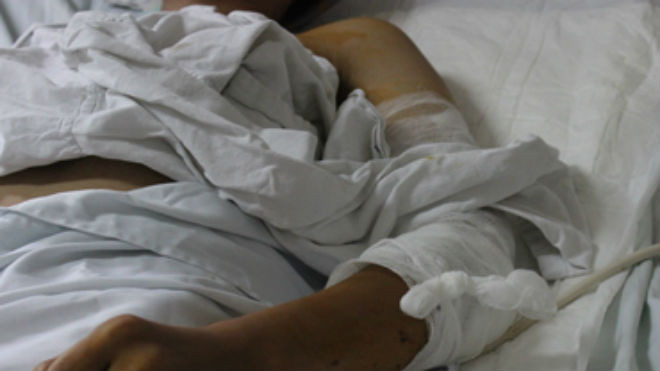 Nạn nhân Lâm chỉ bị thương nhẹ ở tay