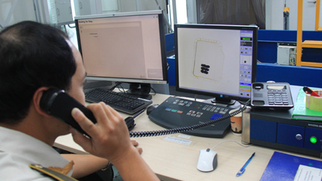 Nhà ga T2 Nội Bài có hệ thống kiểm tra an ninh soi chiếu hiện đại. Ảnh: Đ.Loan