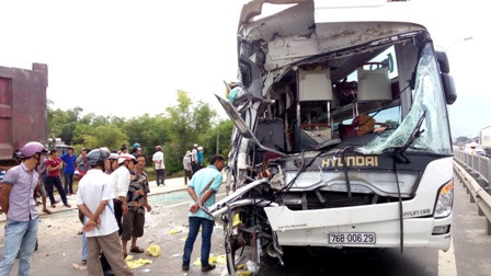 Hiện trường vụ tai nạn.