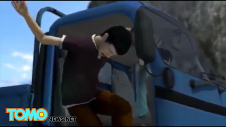 Cha đẩy con ra khỏi xe trước khi lao xuống vực