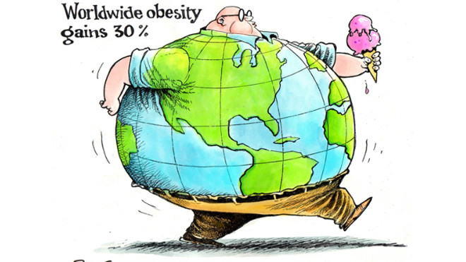 Béo phì đang trở thành đại dịch toàn cầu. Ảnh minh họa: fabfitover
