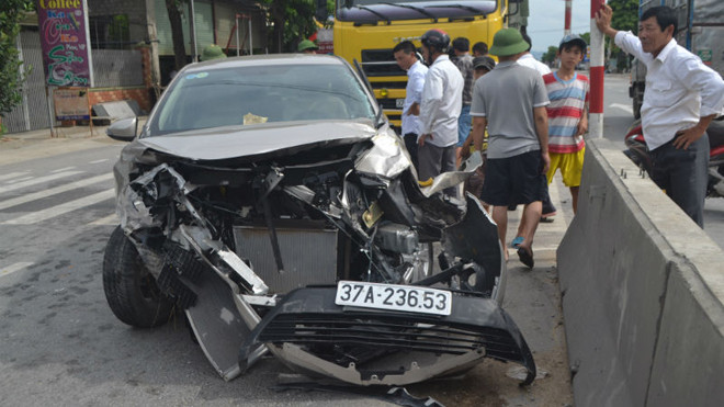 Hiện trường vụ tai nạn.