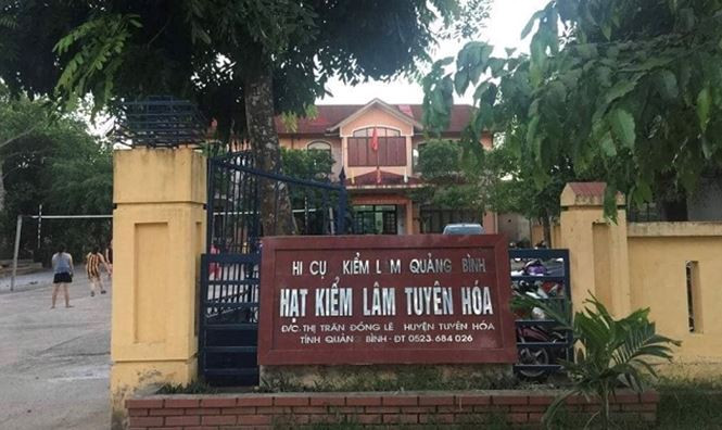 Hạt kiểm lâm huyện Tuyên Hóa nơi xảy ra sự việc.