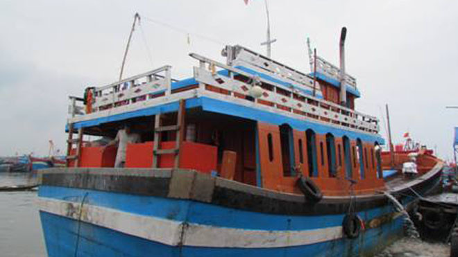 Ngư dân Ba tử nạn sau chuyến biển cuối năm trên chiếc tàu này.