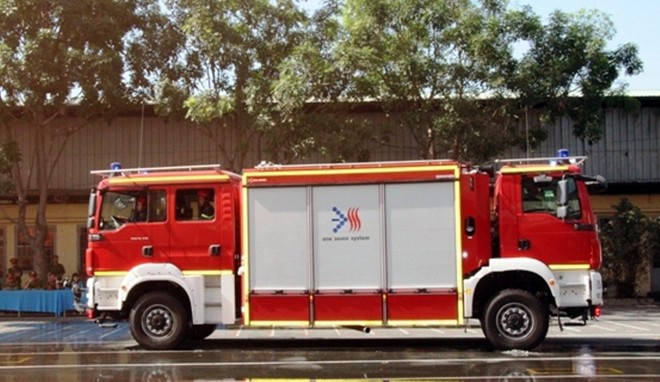 Xe chữa cháy 2 đầu.