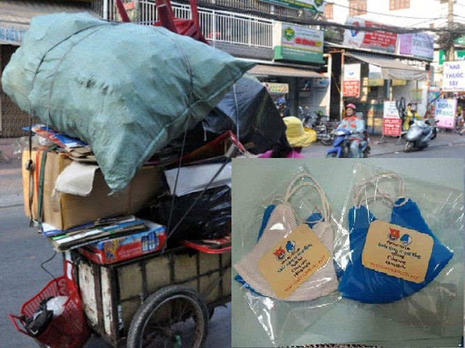 Đổi rác thải lấy khẩu trang 'xịn' phòng dịch Covid-19