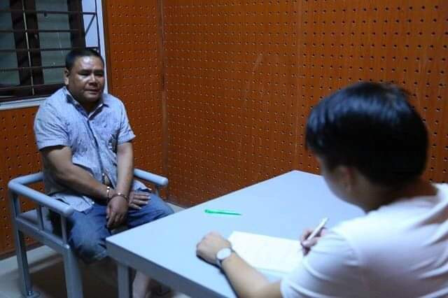 Công an lấy lời khai của Thanh (Ảnh: CACC)